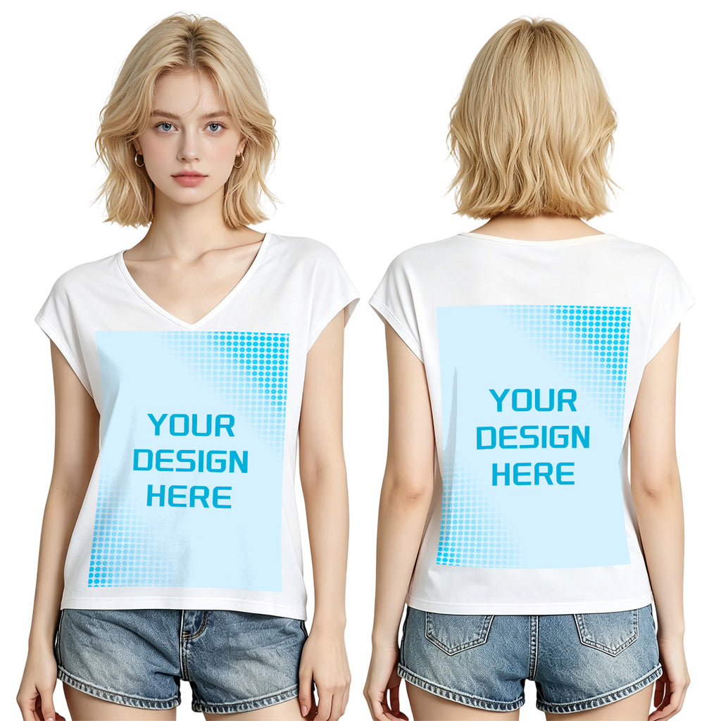 180g V-neck colored cotton vest - double (NJ-2 factory in the United States)