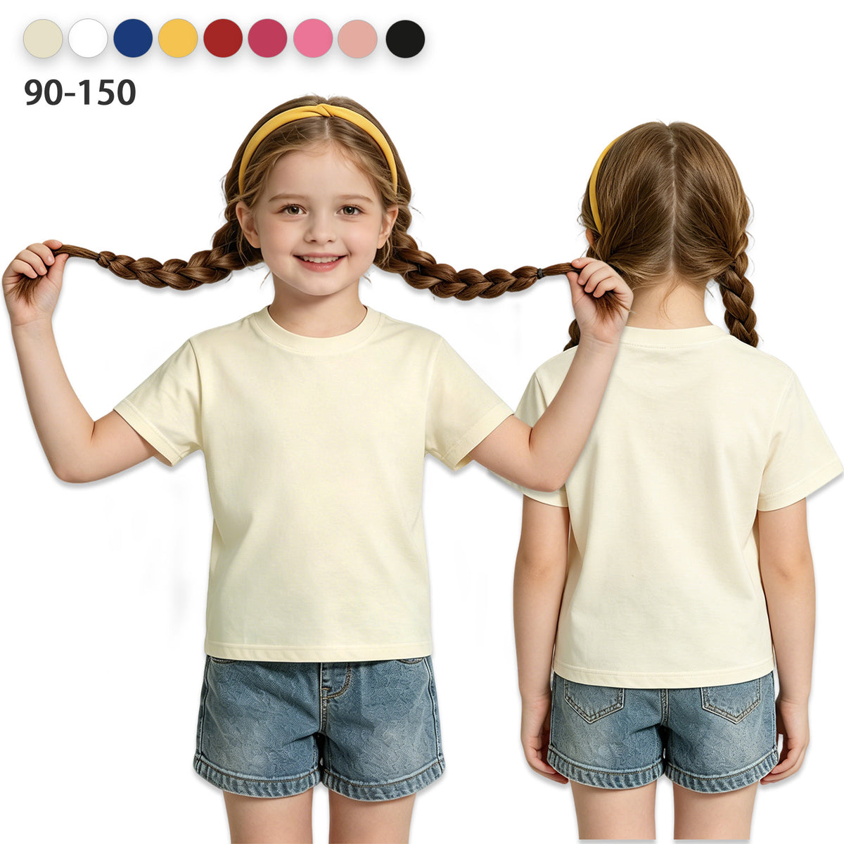 190g Children's T-shirt - Double sided (CA-3 factory in the United States)