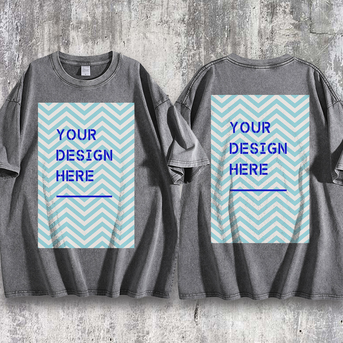 Water washed T-positioning printing - Double (NJ-1 factory)