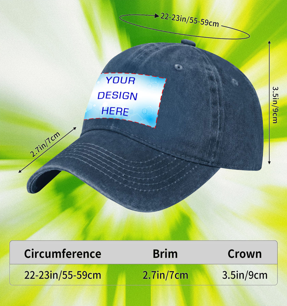 Water washed duckbill cap