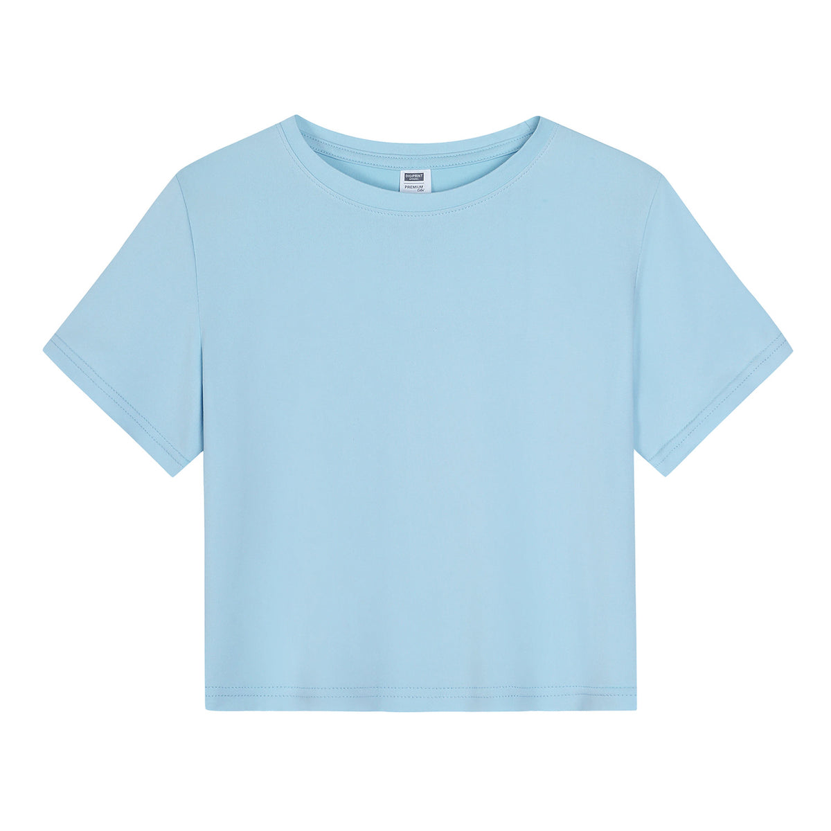 Hot girl elastic exposed navel female T-unprinted (CA-2 factory in the United States)