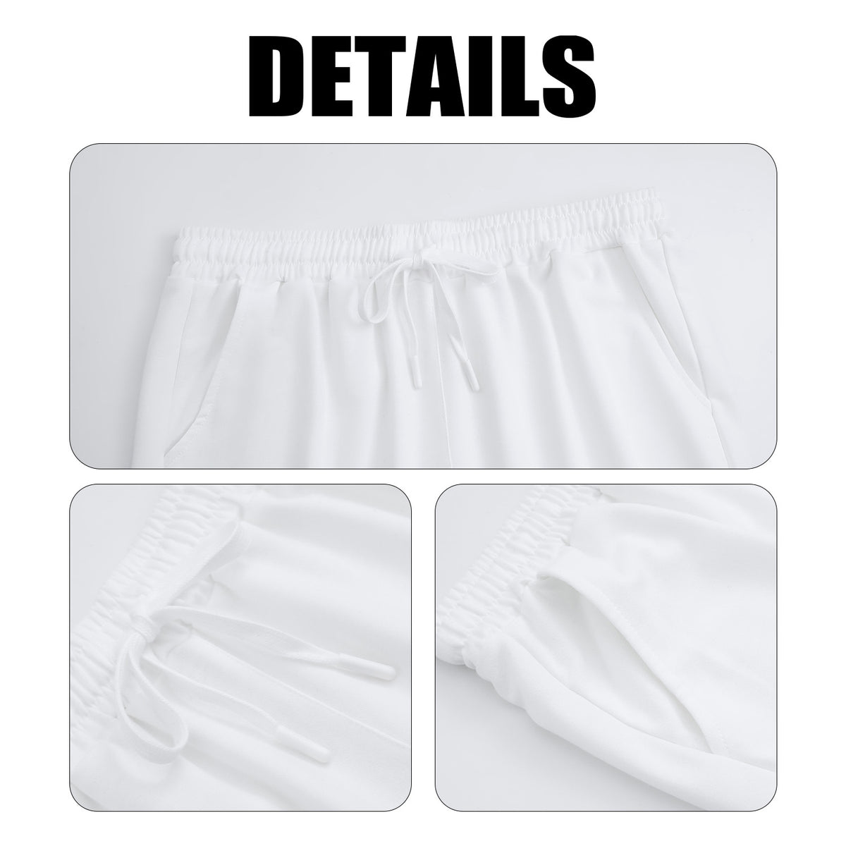 Unprinted casual shorts - front (CA-2 factory in the United States)