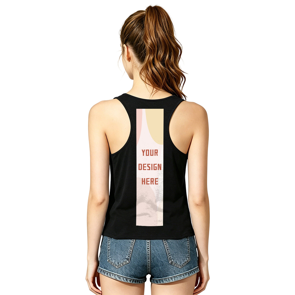 Ladies' Colored Cotton Vest - Rear (CA-2 Factory in the United States)