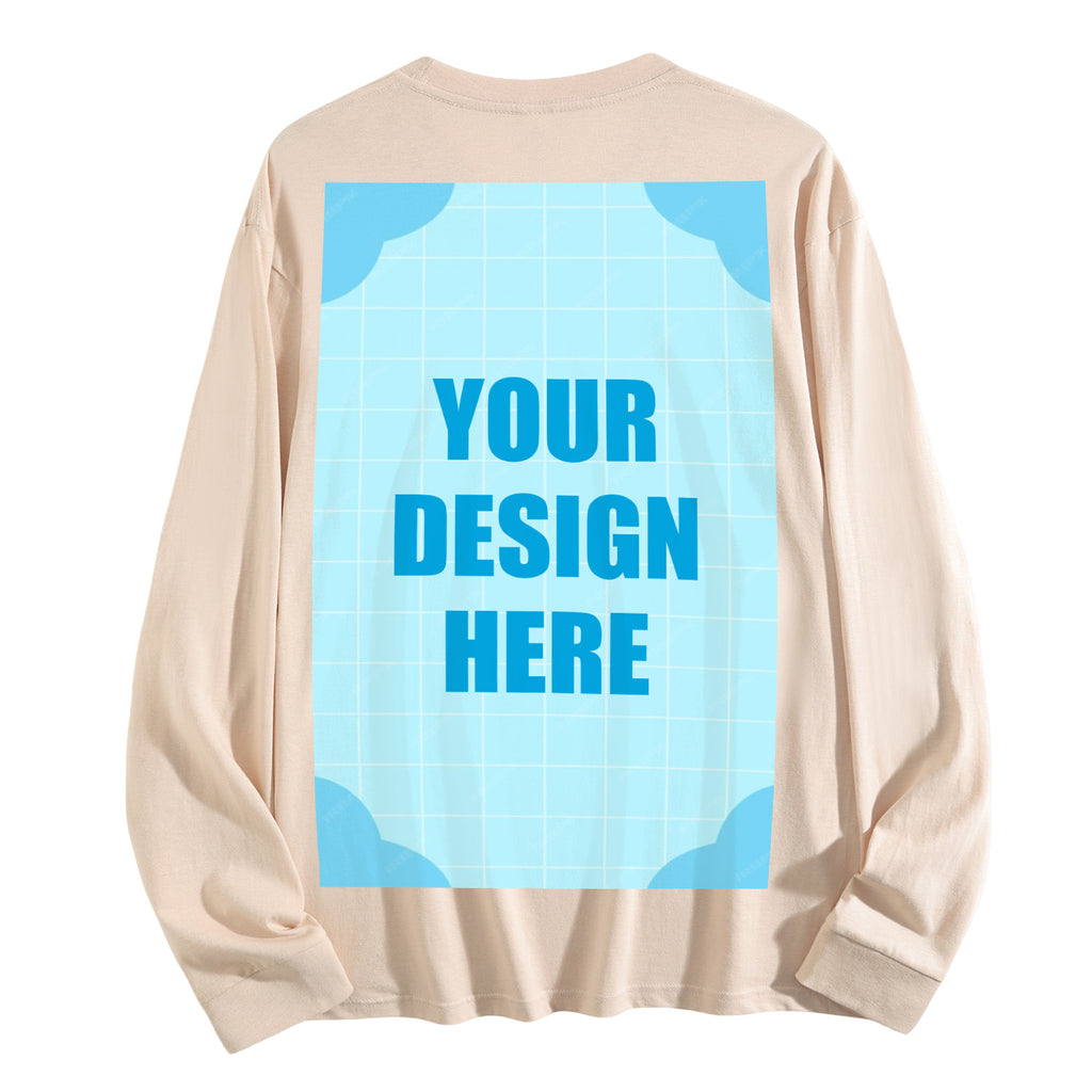 Men's pure cotton long sleeved back (CA factory 02, USA)