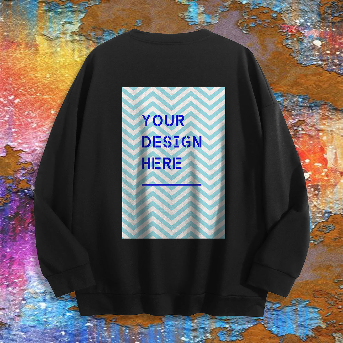 Round neck sweatshirt double-sided