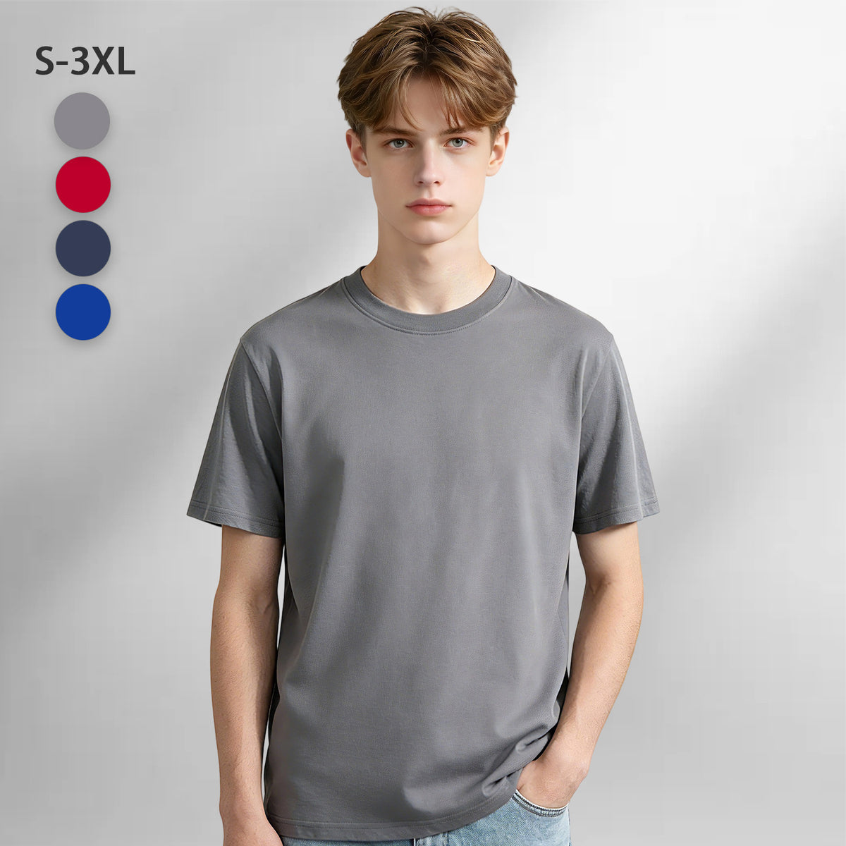 200g pure cotton men's T-shirt - unprinted [Australia]