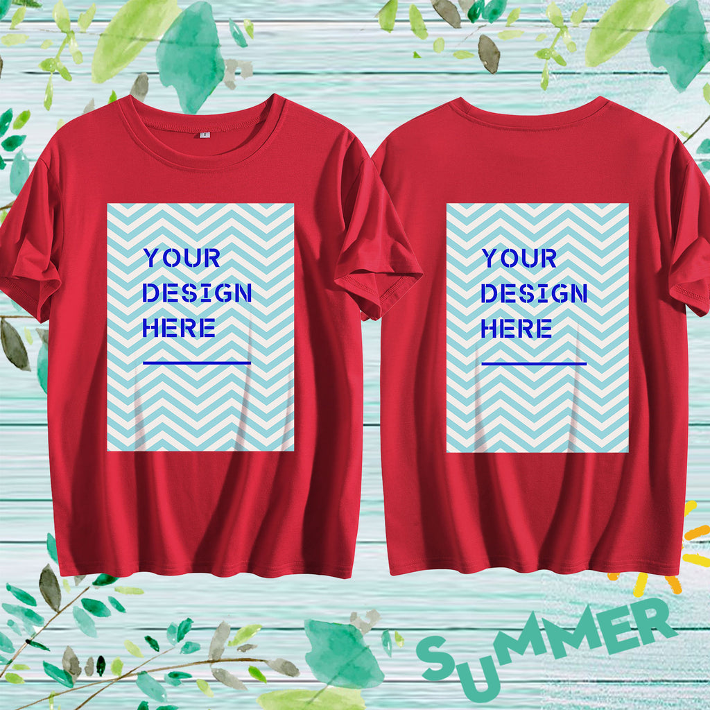 180G Women's Colorful Cotton T-shirt - Double