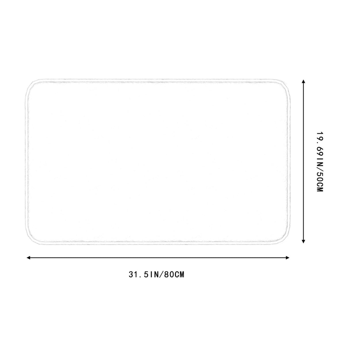 Flannel floor mat 50 × 80cm (CA-3 factory in the United States)