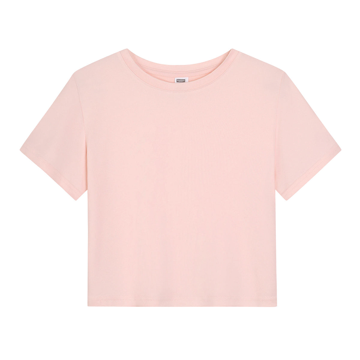 Hot girl elastic exposed navel female T-unprinted (CA-2 factory in the United States)