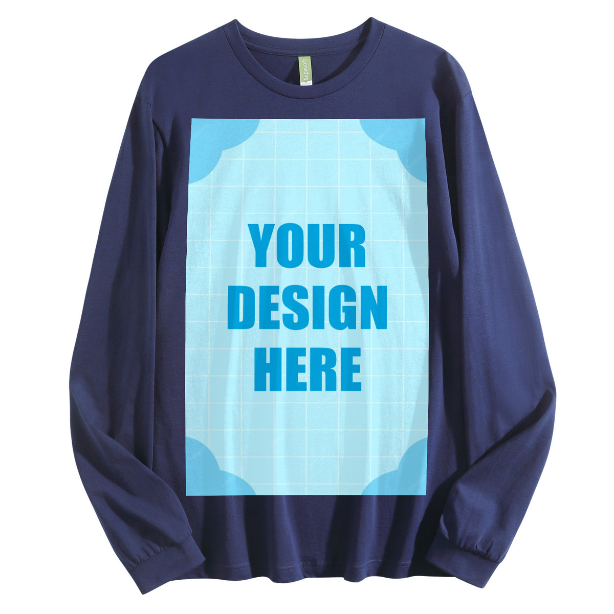 Men's Pure Cotton Long Sleeve - Front (CA Factory 02, USA)