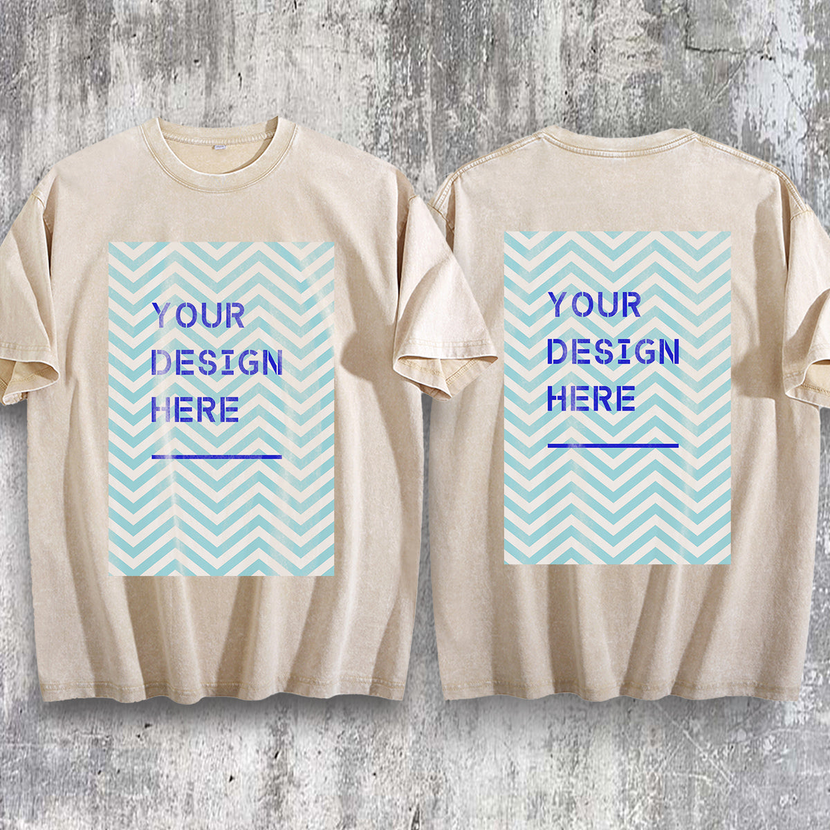 Water washed T-positioning printing - Double (NJ-1 factory)