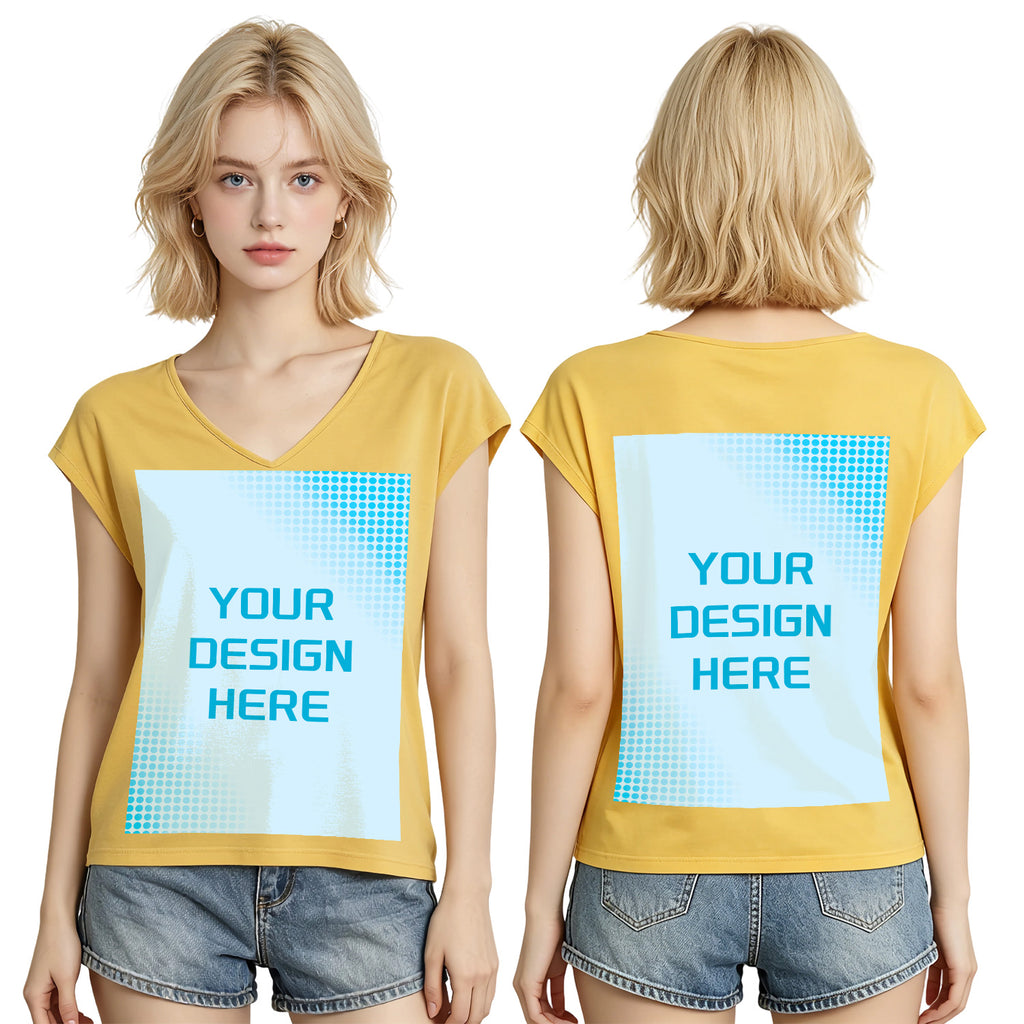 180g V-neck colored cotton vest - double (NJ-2 factory in the United States)