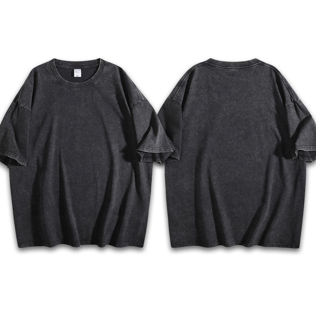Unprinted - Printed Water Washed T-shirt 220g Pure Cotton Men's [Australia]