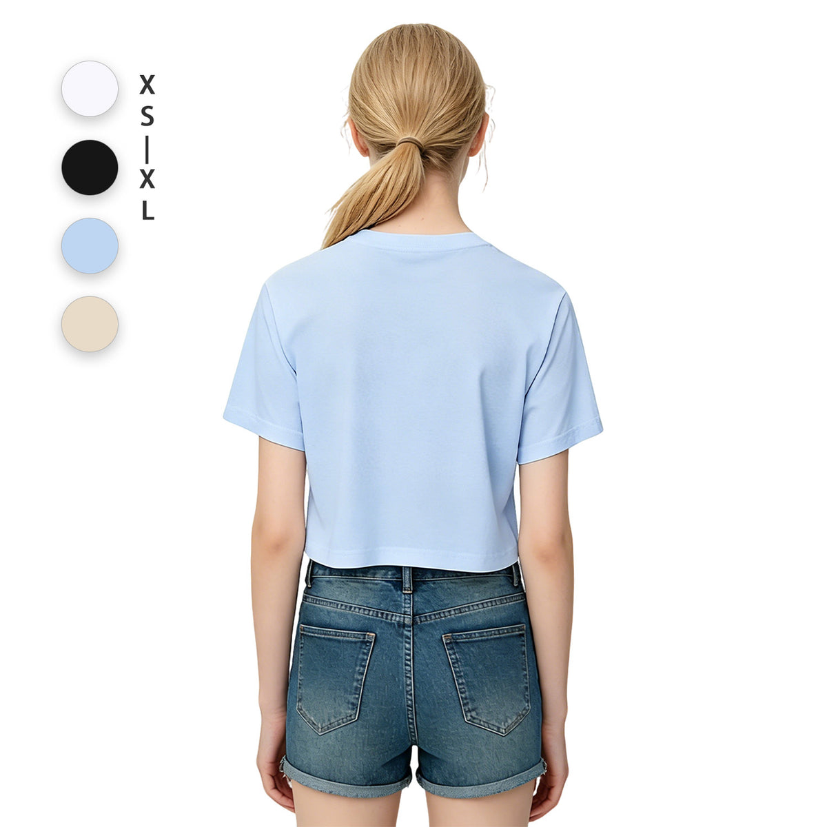 Ladies' Umbilical T-shirt - Rear (CA-2 Factory, USA)