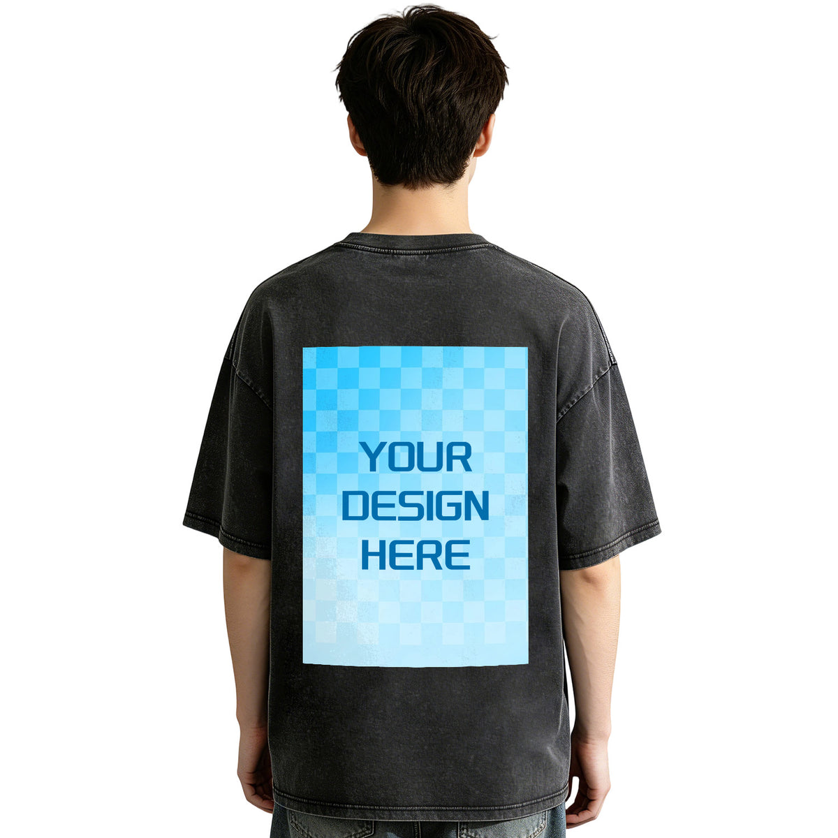Back - Printed Water Washed T-shirt 220g Pure Cotton Men's [Australia]