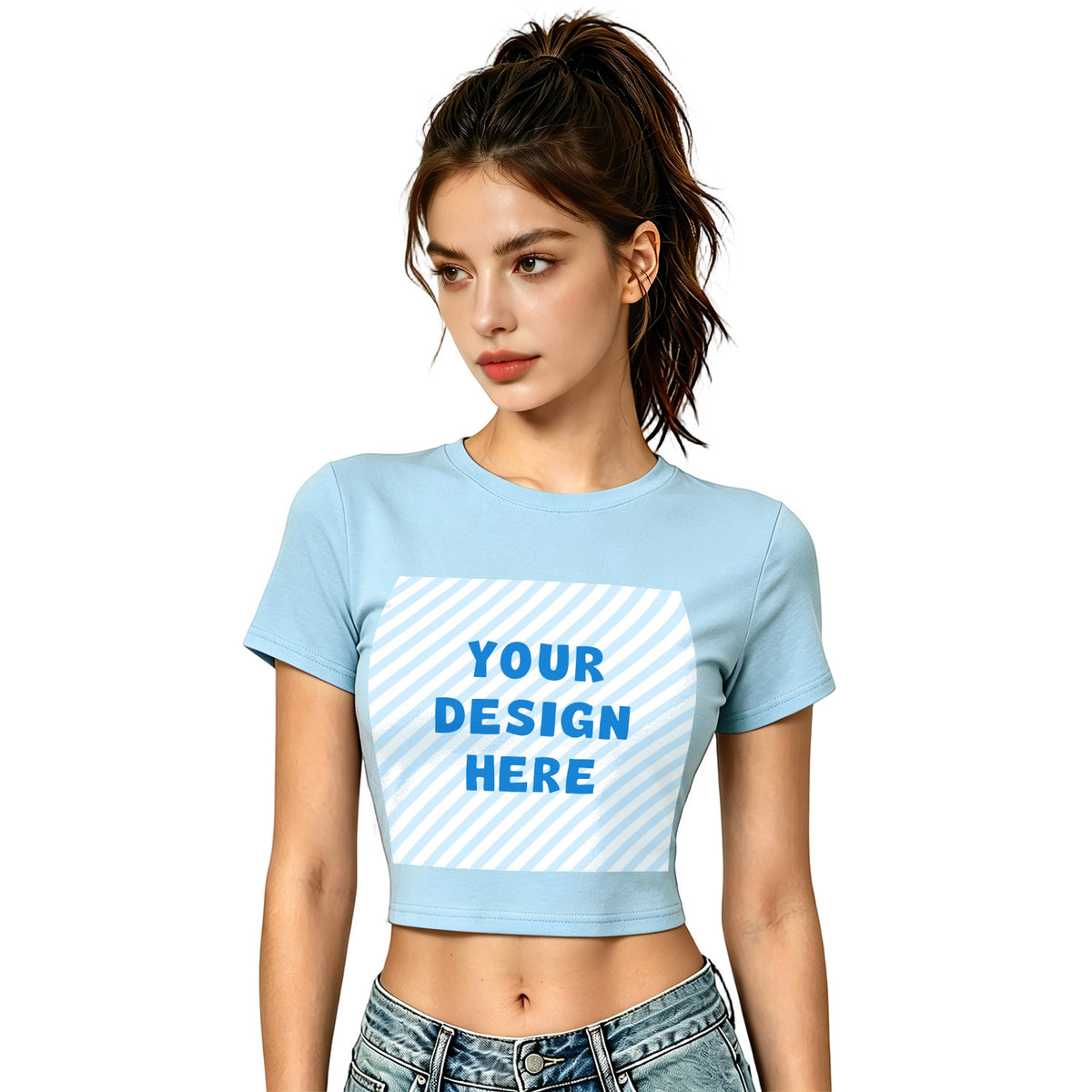 Hot girl elastic exposed navel female T-front (CA-2 factory in the United States)