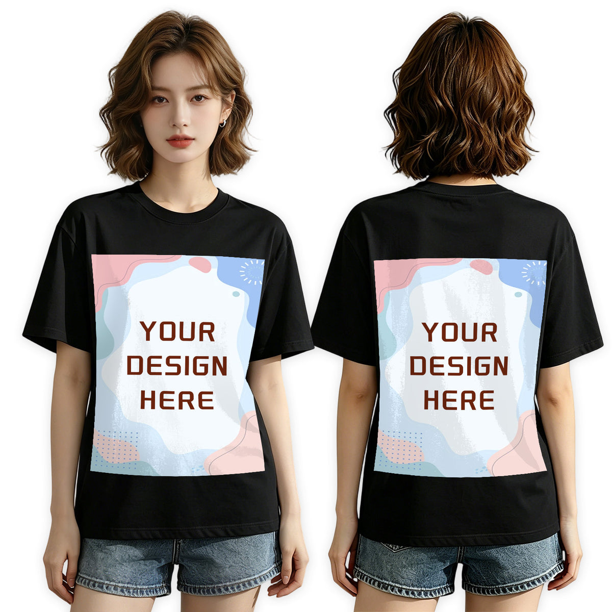 180G Ordinary Women's Pure Cotton T-shirt - Double (CA-2 Factory in the United States)