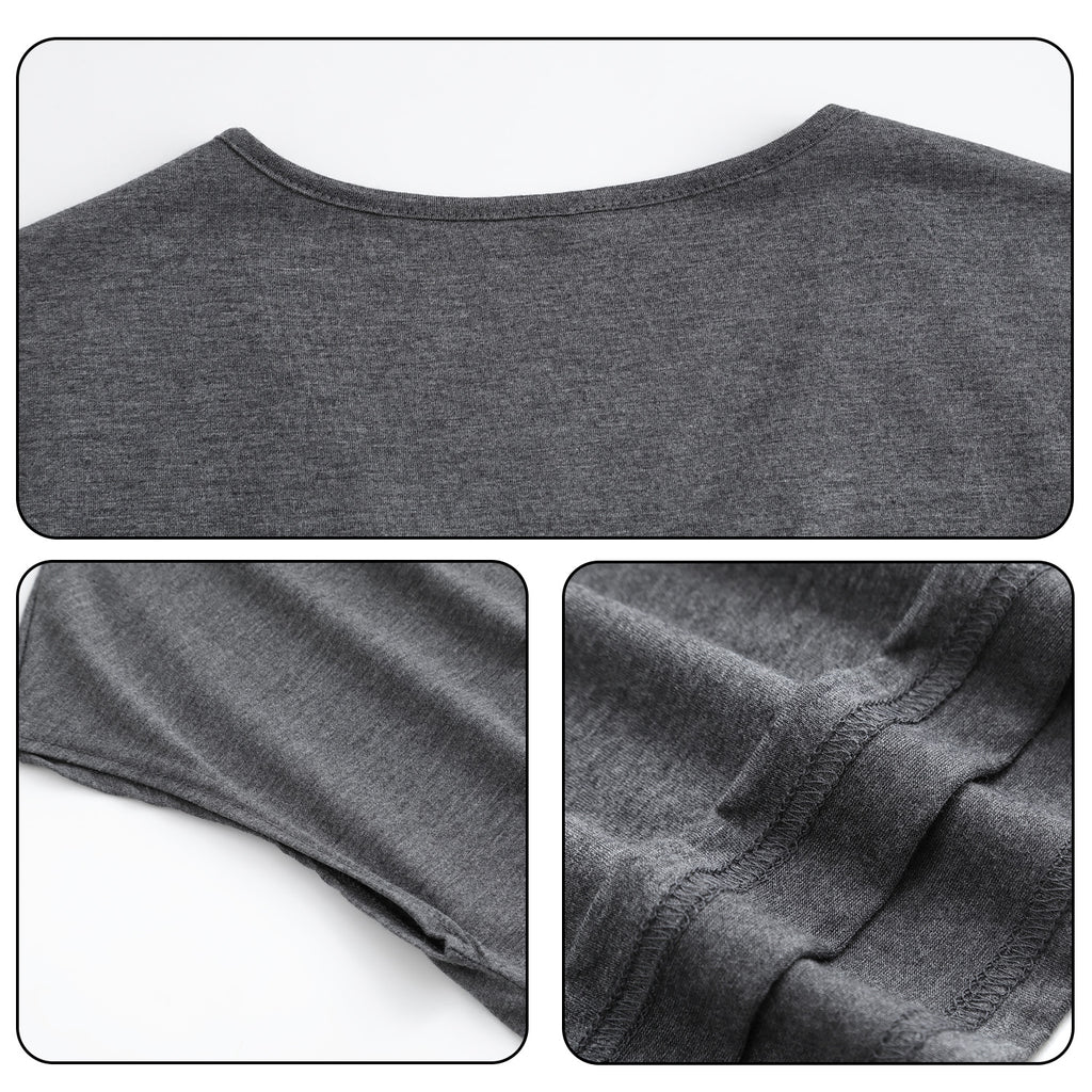 180g V-neck colored cotton vest - front (NJ-2 factory in the United States)