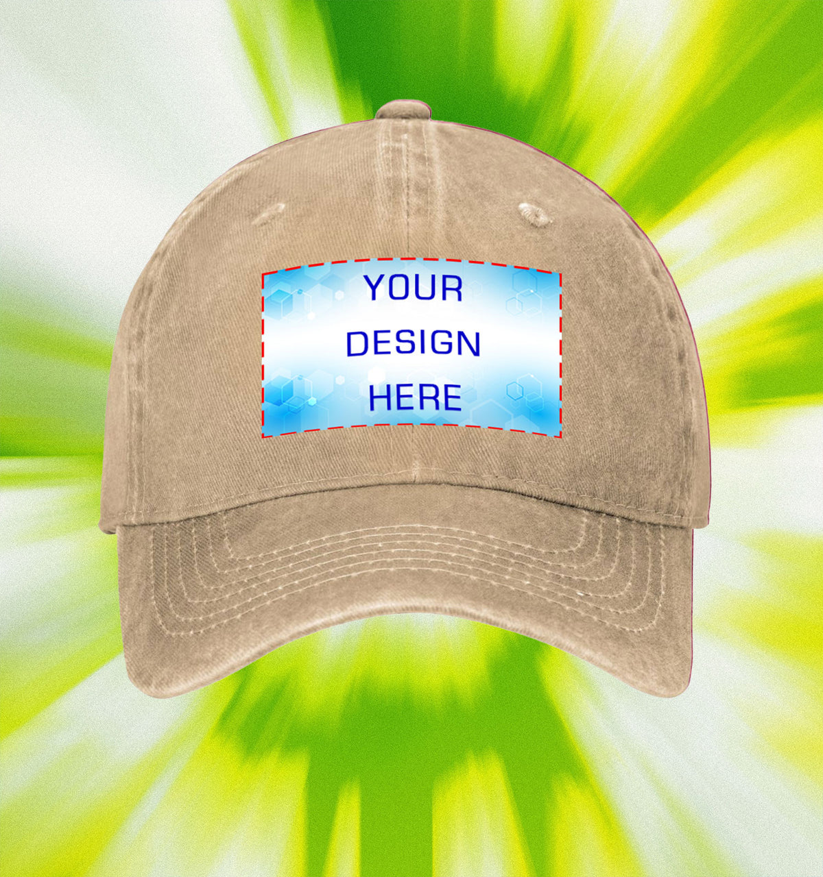 Water washed duckbill cap