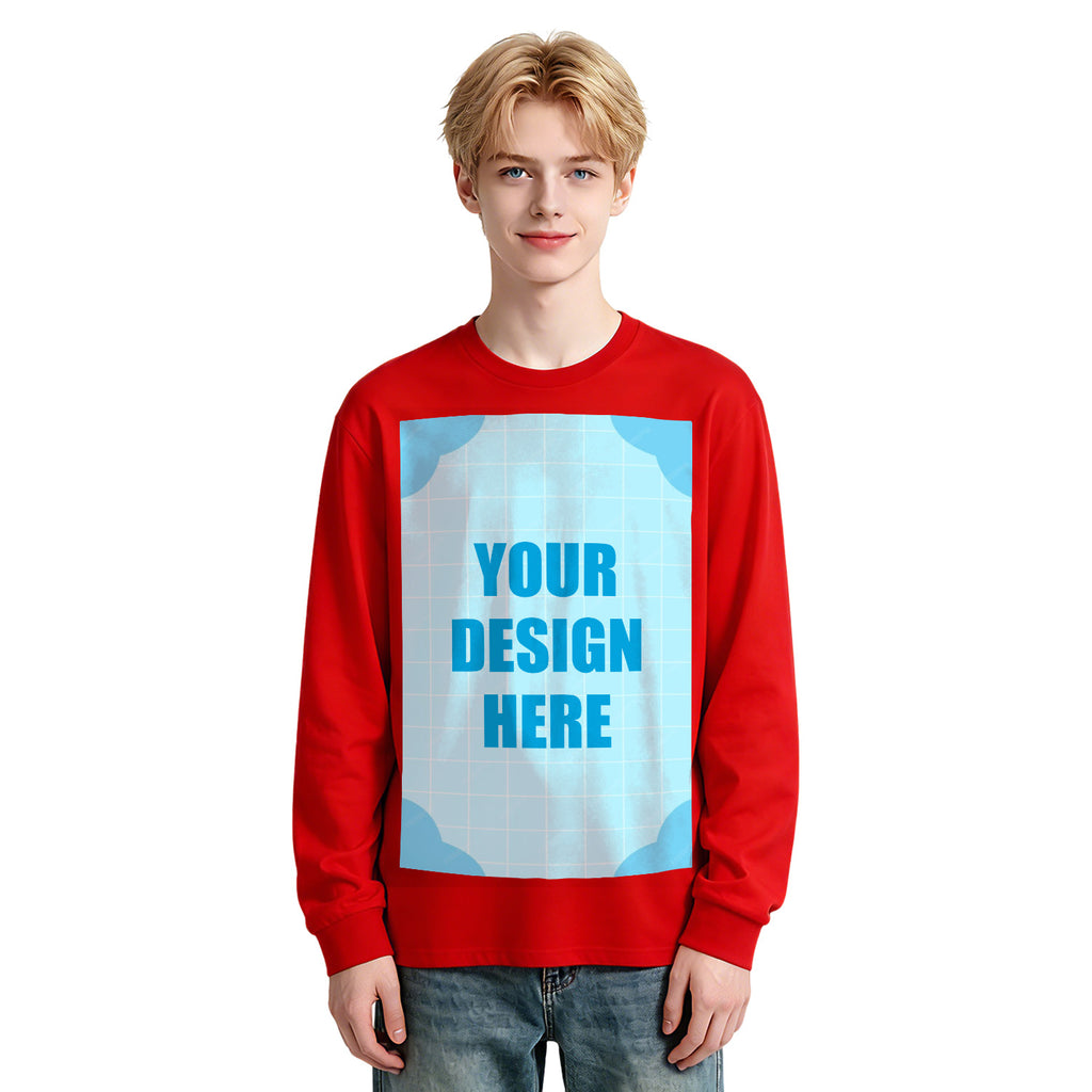 Men's Pure Cotton Long Sleeve - Front (CA Factory 02, USA)