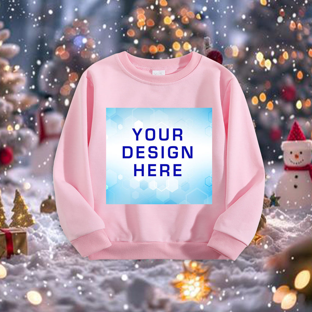 Children's round neck long sleeved hoodie - front