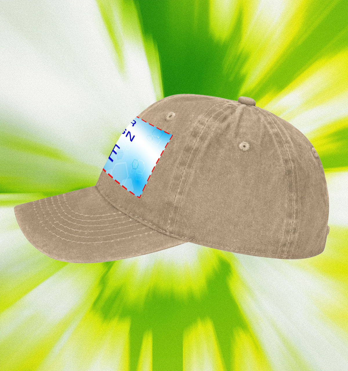 Water washed duckbill cap