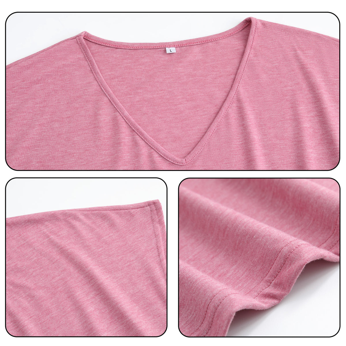 180g V-neck colored cotton vest - rear (NJ-2 factory in the United States)