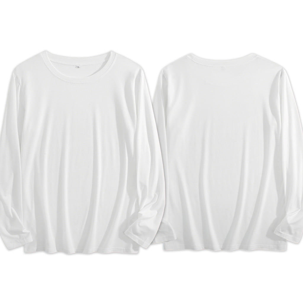 Women's Four Color Round Neck Long Sleeve T-shirt - Double (CA Factory 02, USA)
