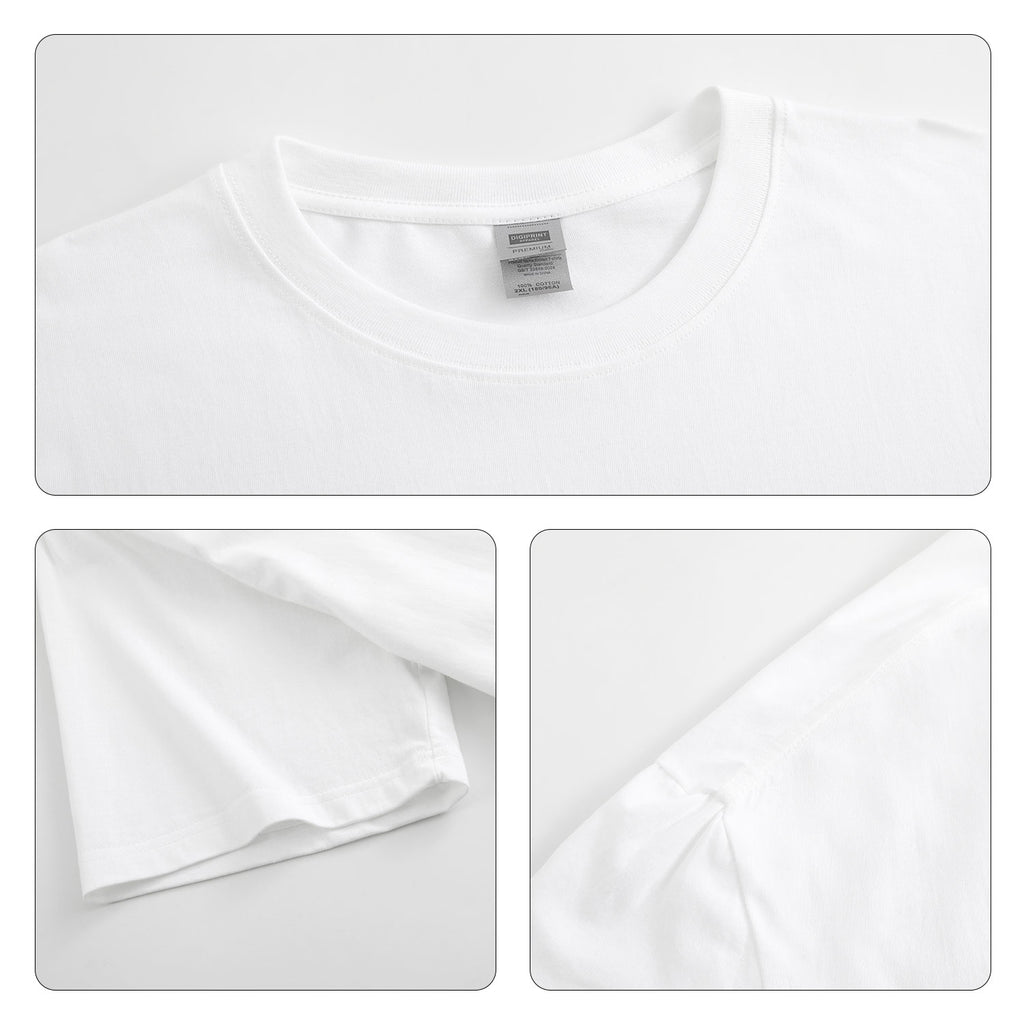 180g black and white T-shirt digital direct spray single-sided printing