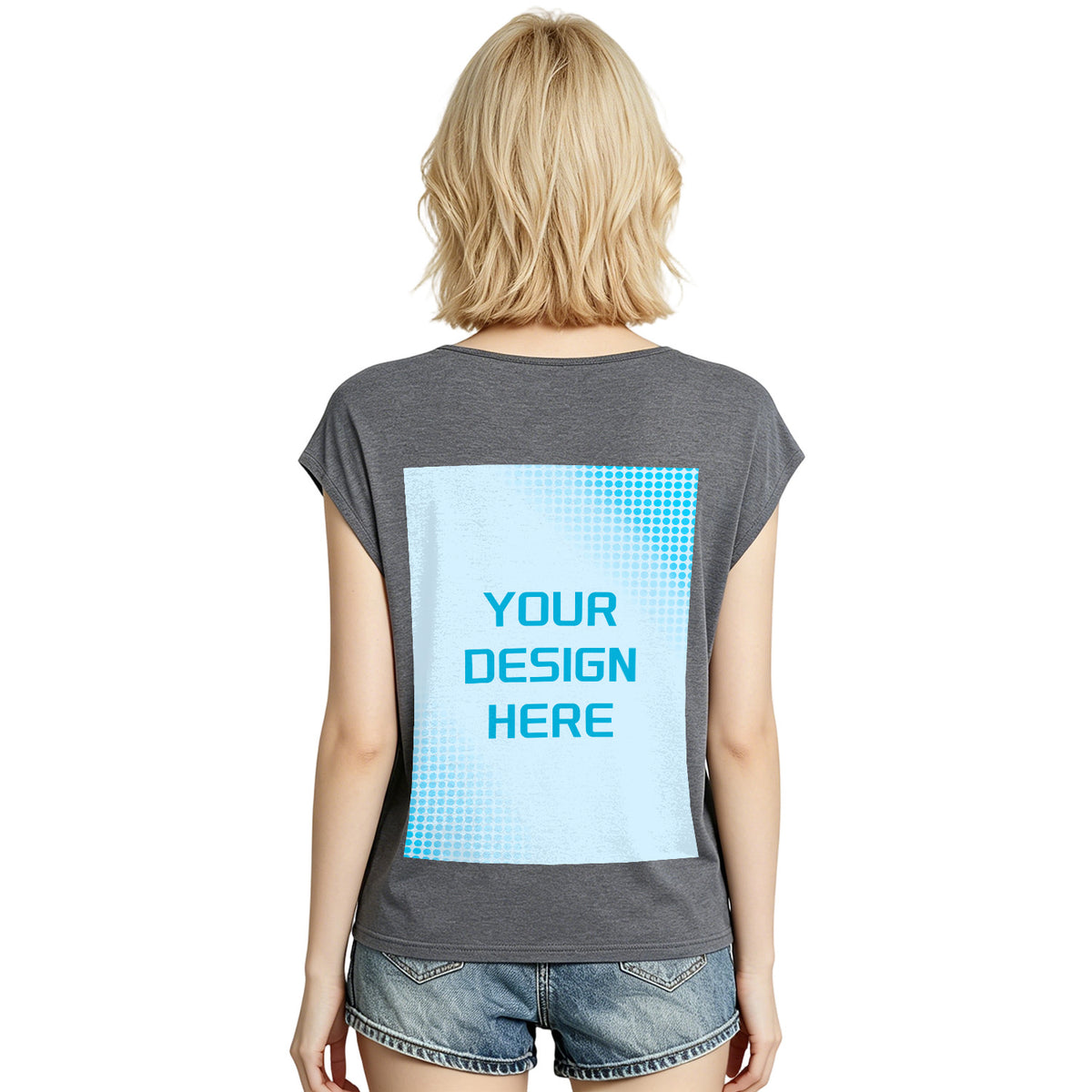 180g V-neck colored cotton vest - rear (NJ-2 factory in the United States)