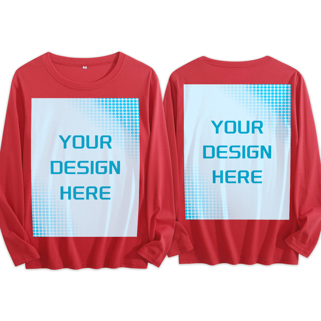 Women's Four Color Round Neck Long Sleeve T-shirt - Double (CA Factory 02, USA)