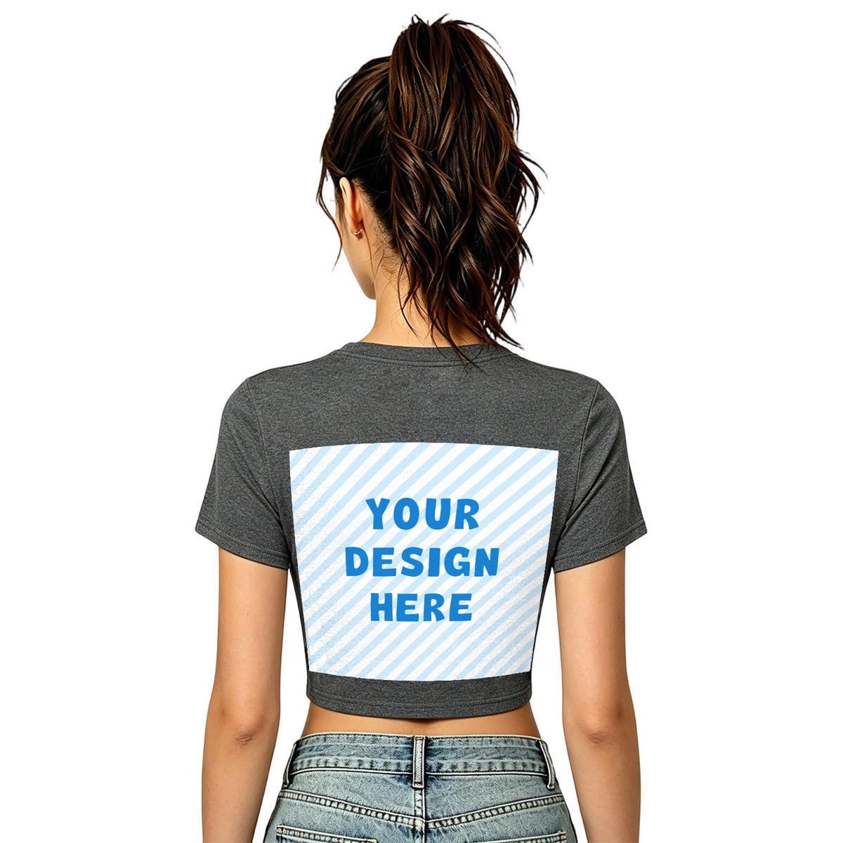 Hot girl elastic exposed navel female T-back (CA-2 factory in the United States)