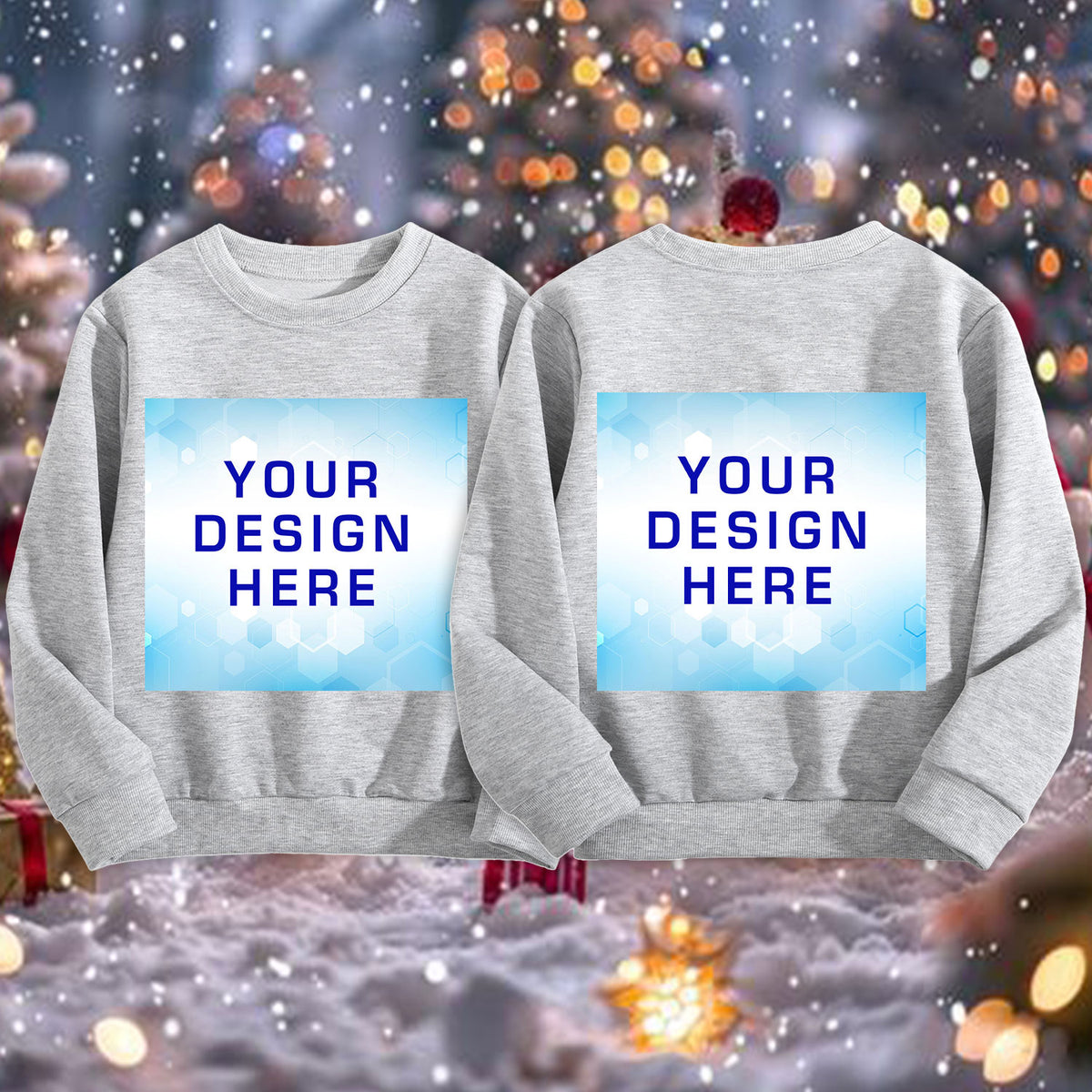 Children's round neck long sleeved hoodie double-sided