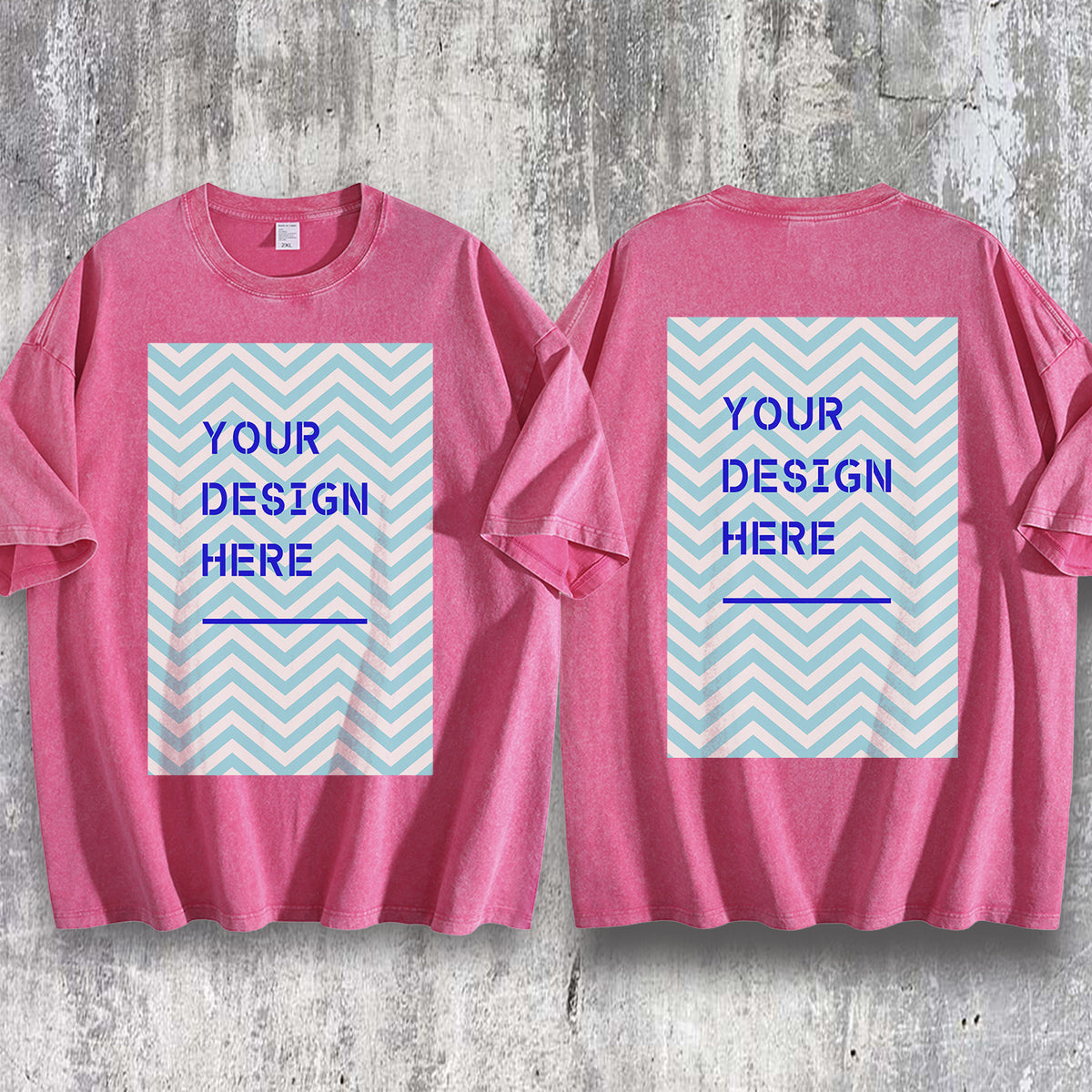 Water washed T-positioning printing - Double (NJ-1 factory)