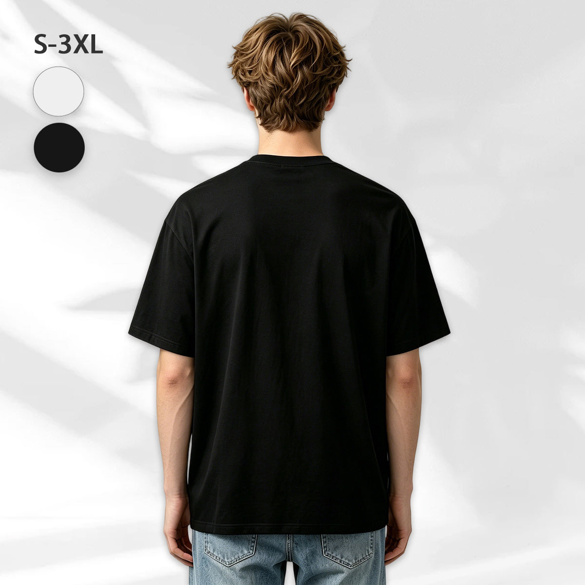 200g pure cotton men's T-shirt with printed back (Australia)