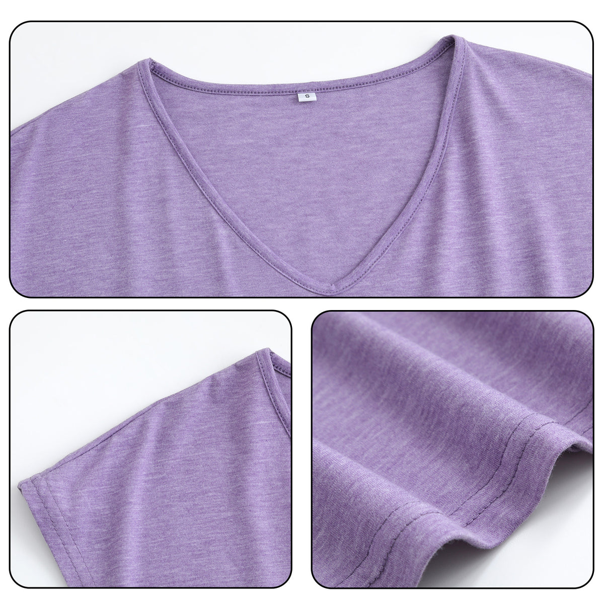 180g V-neck colored cotton vest - unprinted (NJ-2 factory in the United States)