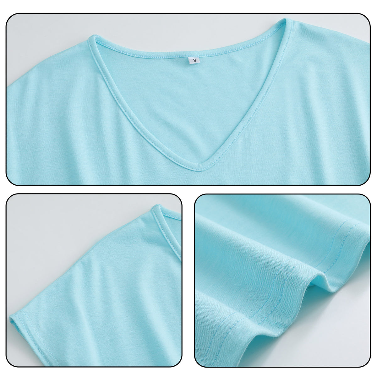 180g V-neck colored cotton vest - unprinted (NJ-2 factory in the United States)