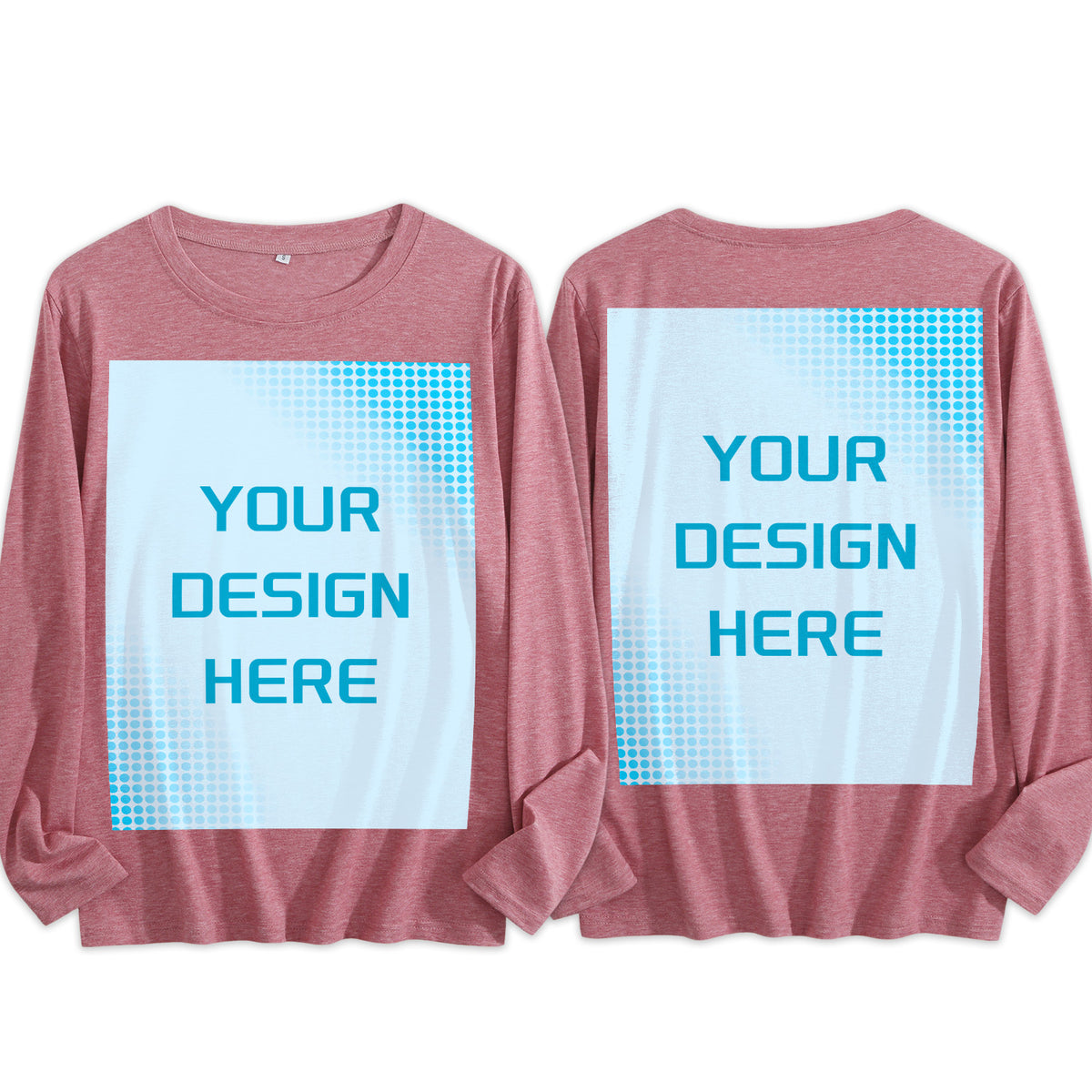 Women's Four Color Round Neck Long Sleeve T-shirt - Double (CA Factory 02, USA)