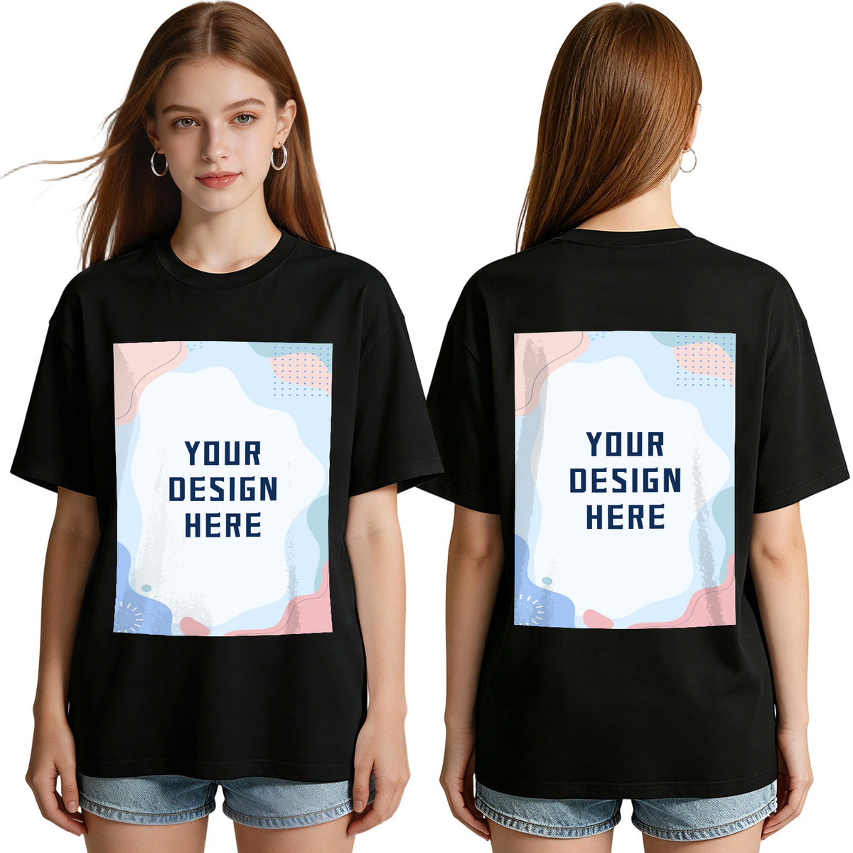 200g pure cotton women's T-shirt double-sided printing [Australia]