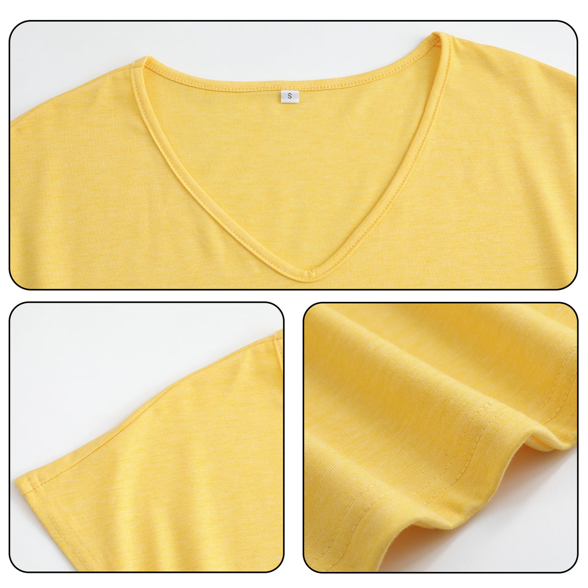 180g V-neck colored cotton vest - unprinted (NJ-2 factory in the United States)