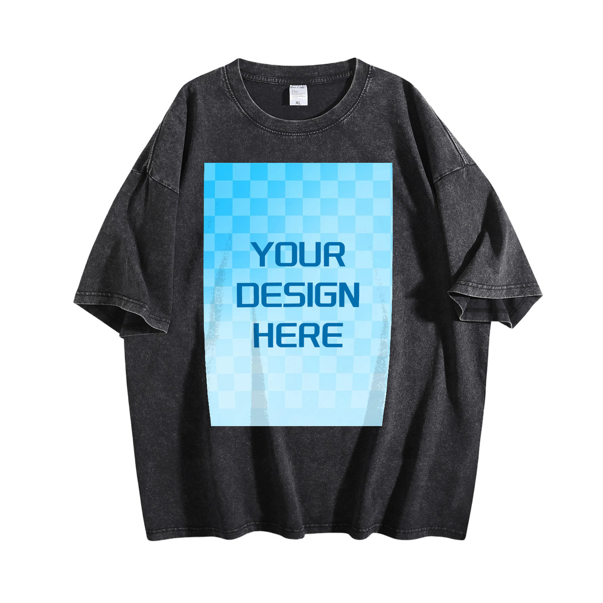 Front - Printed washed T-shirt 220g pure cotton men's style [Australia]