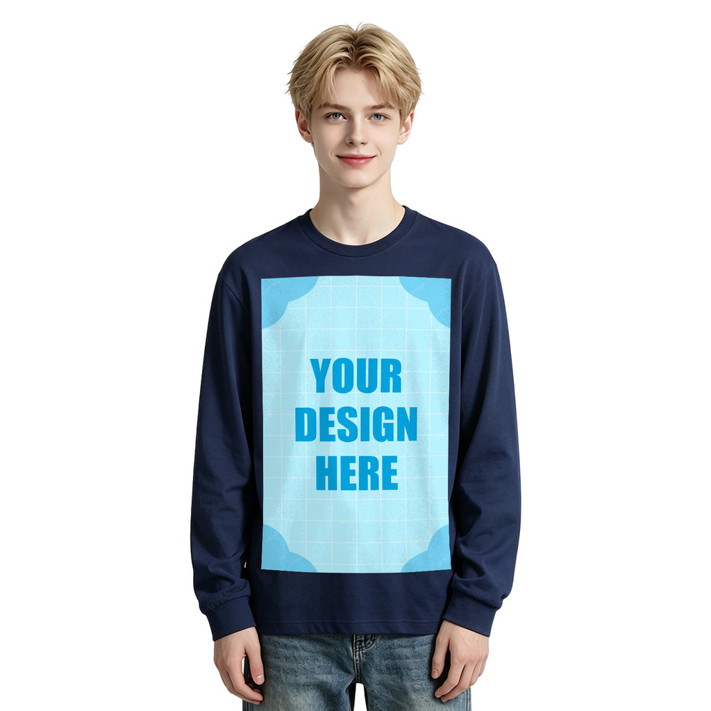 Men's Pure Cotton Long Sleeve - Front (CA Factory 02, USA)