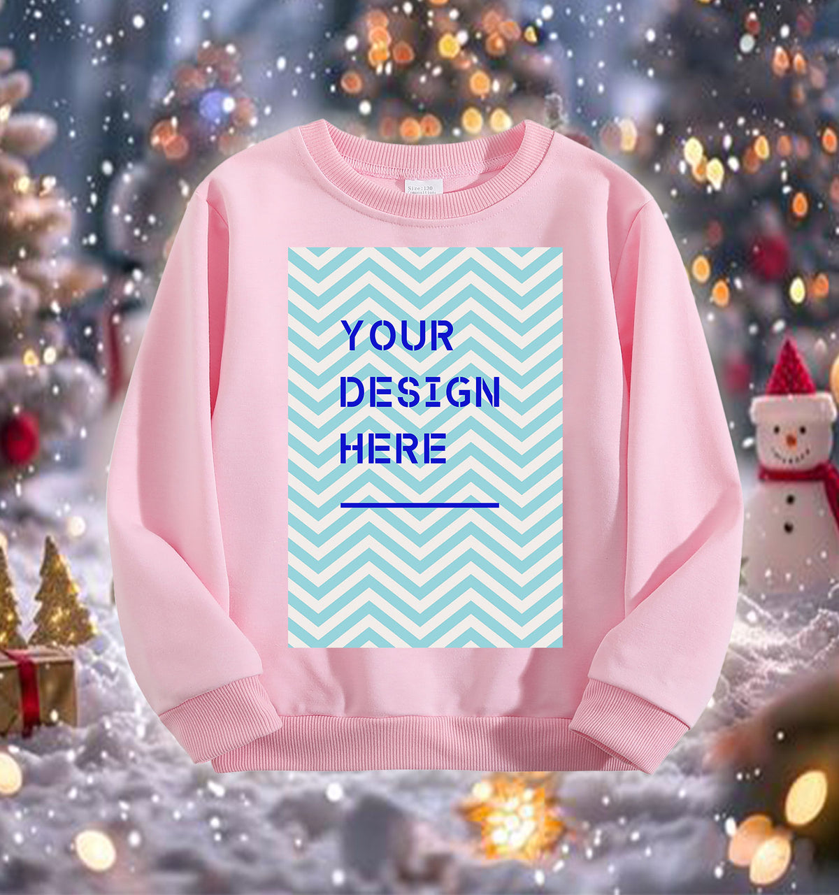 Children's round neck long sleeved hoodie - front