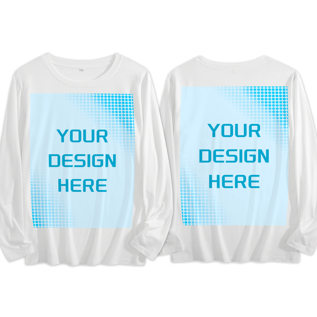 Women's Four Color Round Neck Long Sleeve T-shirt - Double (CA Factory 02, USA)
