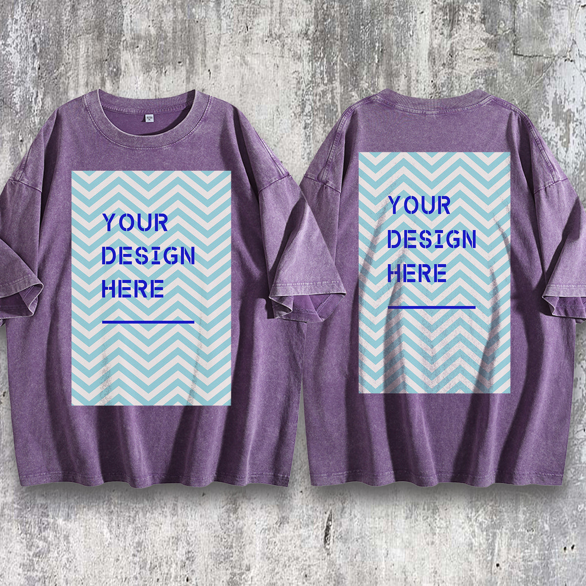 Water washed T-positioning printing - Double (NJ-1 factory)
