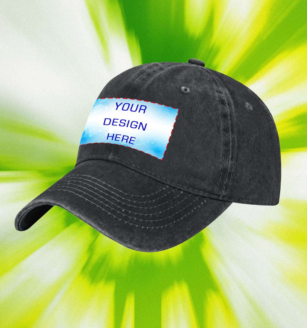 Water washed duckbill cap
