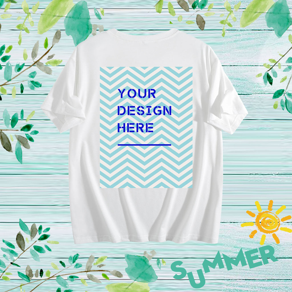 180G Women's Colorful Cotton T-shirt - Rear