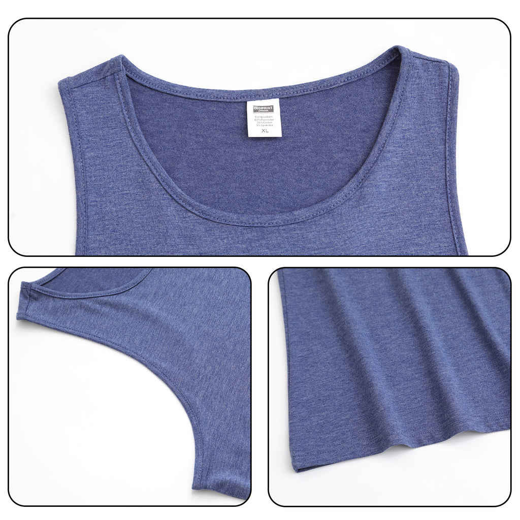 Women's Colored Cotton Tank Top - Double (CA-2 Factory in the United States)