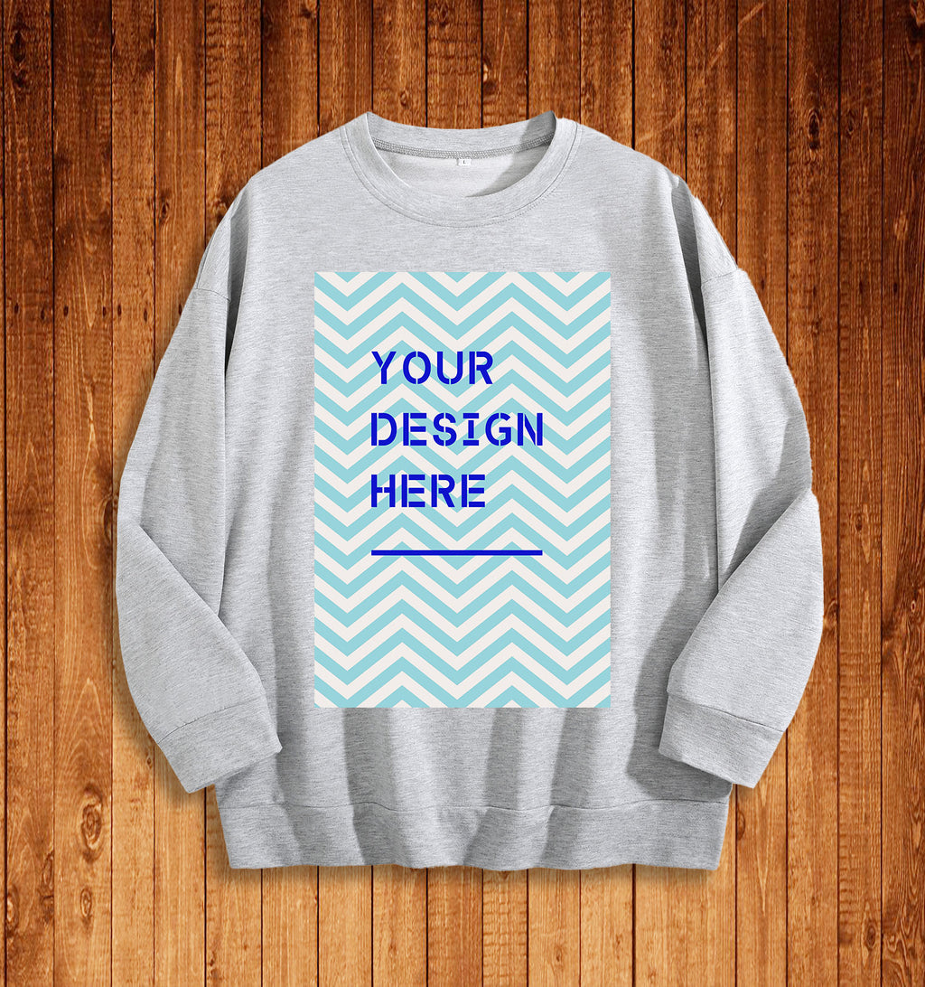 Front of round neck hoodie