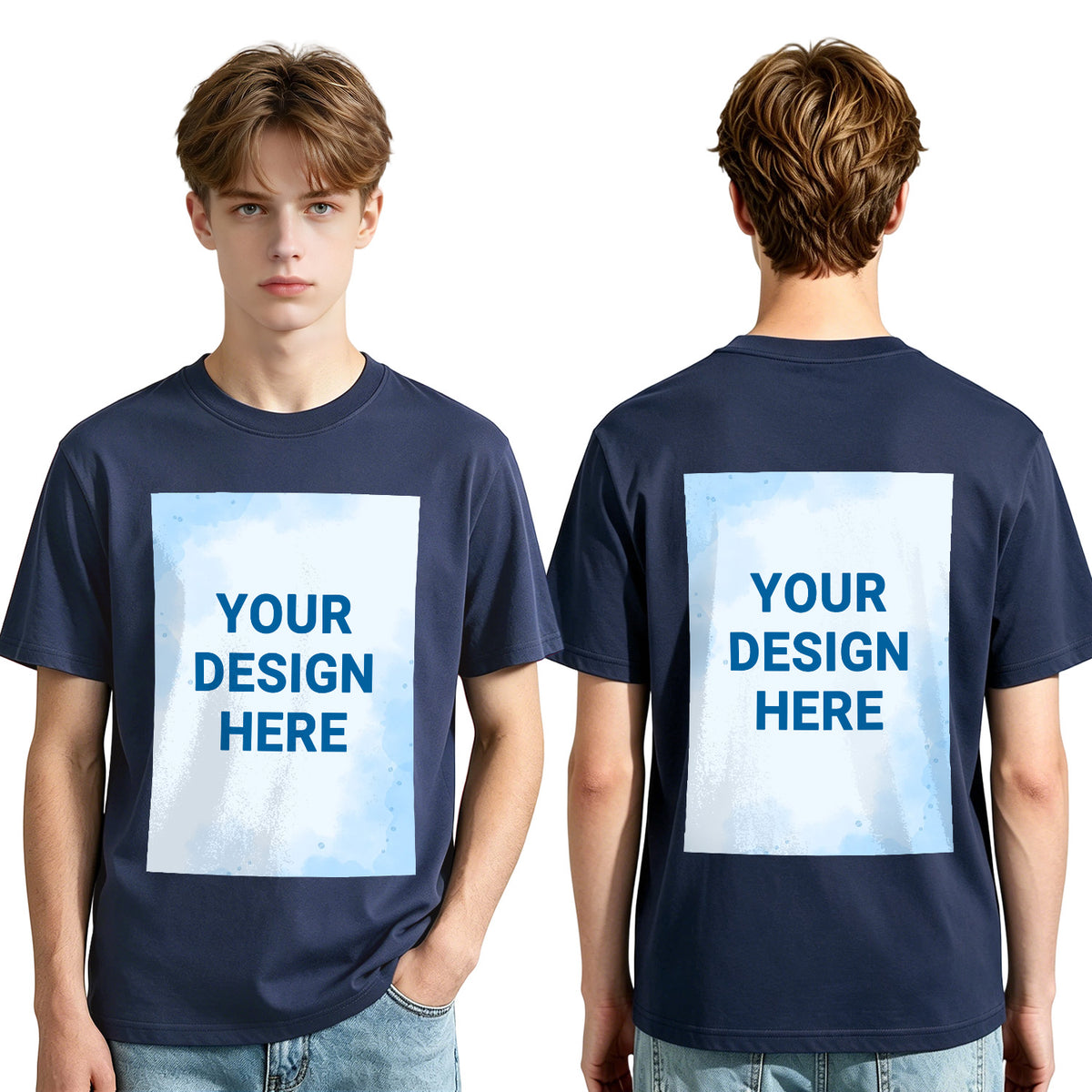 200g pure cotton men's T-shirt - double-sided printing [Australia]